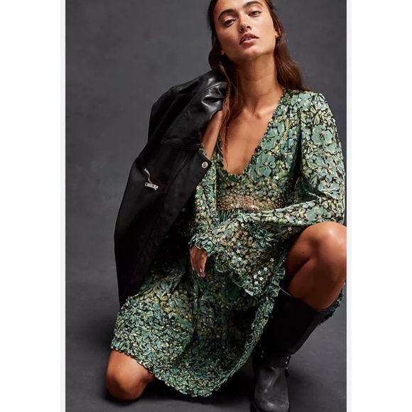 free people bali sweet blooms mini dress Free People Bali Sweet Blooms Mini Dress Size XS
